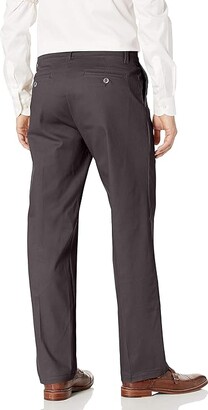 Lee Men's Total Freedom Stretch Relaxed Fit Flat Front Pant (Charcoal) Men's Clothing