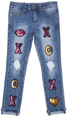 Betsey Johnson Sequin Shapes & Alphabet Jeans
