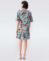 Thumbnail for your product : Diane von Furstenberg Arlene Cady Mini Dress in Tulle Flower Green