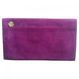 Thumbnail for your product : Mulberry Purple Suede Clutch bag