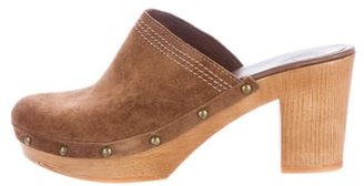 Penelope Chilvers Suede Round-Toe Clogs