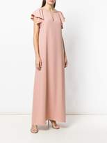Thumbnail for your product : P.A.R.O.S.H. frill sleeves maxi dress