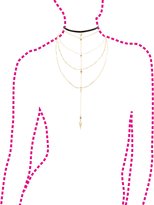 Thumbnail for your product : Charlotte Russe Faux Leather Choker & Layered Y Necklace - 2 Pack