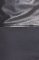 Thumbnail for your product : Halogen Asymmetrical Zip Leather & Scuba Knit Skirt (Regular & Petite)