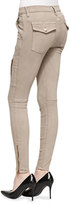 Thumbnail for your product : Current/Elliott Skinny Zipper-Cuff Cargo Pants, Dark Fawn