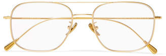 Cutler and Gross Square-frame Aviator-style Gold-plated Optical Glasses