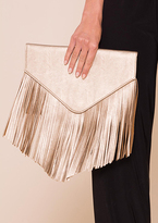 Thumbnail for your product : Missy Empire Lottie Gold Tassel Detail Envelope Clutch
