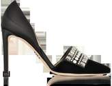 Thumbnail for your product : Rodo Embellished Black Velvet and Satin High Heel Pumps