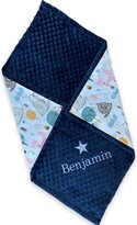 Thumbnail for your product : Etsy Personalized Baby Blanket, Animal Safari Blanket Boy, Fox, Hedgehog & Bear Boy Girl