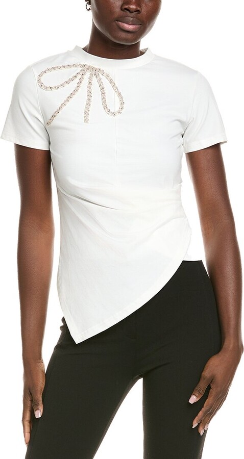 Gracia Embellished Drape T-Shirt