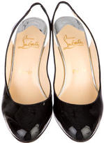 Thumbnail for your product : Christian Louboutin Patent Metallic Wedges