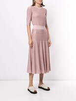 Thumbnail for your product : CASASOLA Metallic Ribbed-Knit Dress