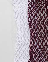 Thumbnail for your product : ASOS Design 2 Pack Oversized Fishnet Socks In White And Berry