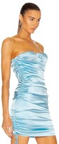 Thumbnail for your product : LaQuan Smith Ruched Strapless Bustier Top in Baby Blue