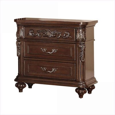 Astoria Grand Traditional 2-Drawer Nightstand - Antique Walnut/Cherry Veneer