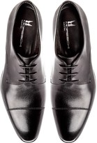 Thumbnail for your product : Moreschi Lipsia Black Buffalo Leather Derby Shoes