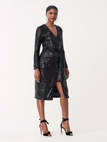 Thumbnail for your product : Diane von Furstenberg Melina Sequined Jersey Knee-Length Dress