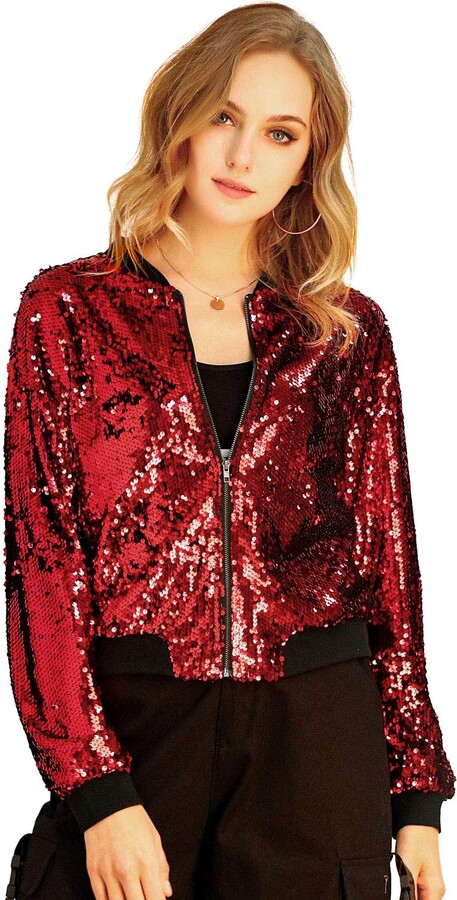 red sequin jacket