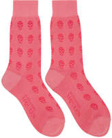 Thumbnail for your product : Alexander McQueen Pink Short Skull Socks