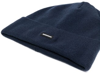 Neighborhood Logo-Patch Knitted Beanie Hat