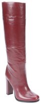 Thumbnail for your product : Prada dark red leather knee high boots