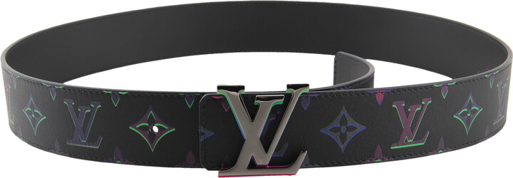 Louis Vuitton LV Initiales Reversible Belt Monogram Eclipse Taiga 40MM  Rainbow in Canvas/Taiga Leather with Matte Black - US