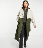 Thumbnail for your product : Urban Code Tall Urbancode Tall panelled mac coat