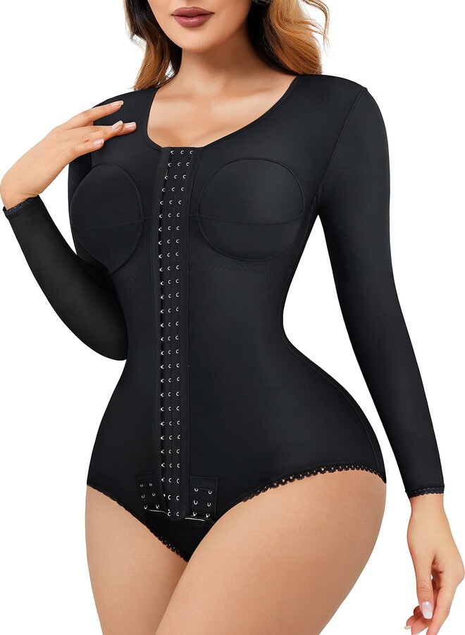 Buy AOSBOEI Women Tank Bodysuit Shapewear Tops Tummy Control Slimming Waist Body  Shaper V Neck Jumpsuits at
