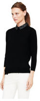 Thumbnail for your product : Club Monaco Riley Leather Collar Sweater