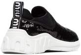 Thumbnail for your product : Miu Miu slip-on leather sequin sneakers
