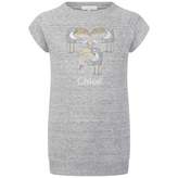 Thumbnail for your product : Chloé ChloeGirls Grey Fleece Toucan Dress