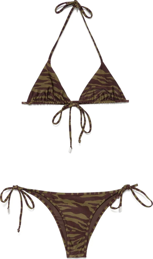 ATTICO Zebra-Print Bikini