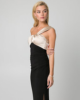 Thumbnail for your product : Le Château Satin & Knit One Shoulder Gown