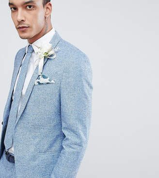 Noak slim wedding suit jacket in linen