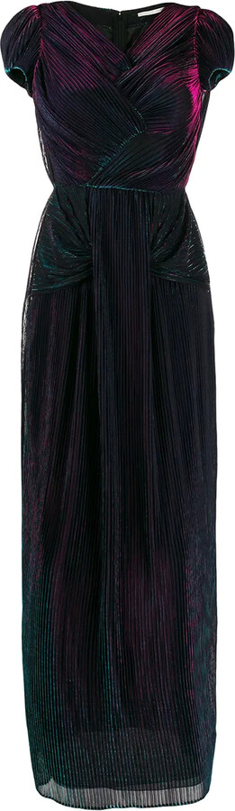 Marco De Vincenzo Metallic Sheen Pleated Dress
