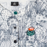 Thumbnail for your product : Paul Smith Women's White Cotton Cardigan With 'Cactus Sketch' Print