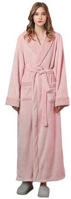 Damaifirstes Robe Dressing Gown Bathrobe Long Thick Nightgown Plus Velvet Home wear