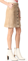 Thumbnail for your product : Anine Bing Button Down Suede Skirt