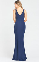 Thumbnail for your product : Show Me Your Mumu Morgan Gown ~ Rich Navy Stretch Crepe