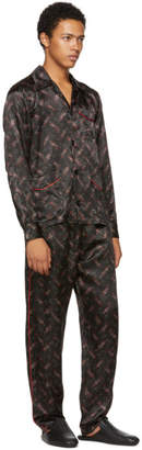 Bottega Veneta Black Pixel Pattern Pyjama Shirt