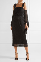 Thumbnail for your product : Rebecca Vallance Pulitzer Cutout Plissé-lace Dress