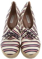 Thumbnail for your product : Tabitha Simmons Striped Platform Wedges
