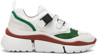 Chloé Sonnie Leather Velcro Strap Sneakers