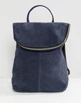 Thumbnail for your product : ASOS Design DESIGN suede mini foldover backpack