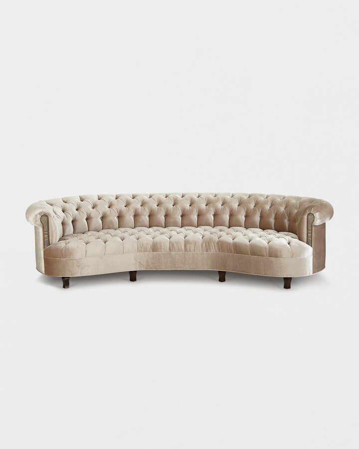 Rebecca Mirror Trim Sofa, 122"