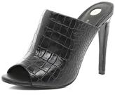 Thumbnail for your product : River Island Open Toe Croc Heeled Mules - Black