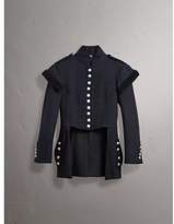 Thumbnail for your product : Burberry Shearling Trim Wool Blend Regimental Jacket
