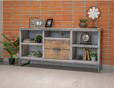 17 Stories Benny 5 Shelves & 2 Drawers, TV Stand
