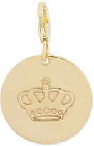 Thumbnail for your product : Anna Lou Gold plated large crown disk charm