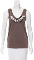 Thumbnail for your product : 3.1 Phillip Lim Feather-Trimmed Sleeveless Top